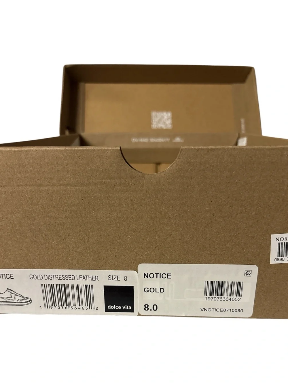 Dolce Vita Notice Women’s Gold Distressed Sneakers.